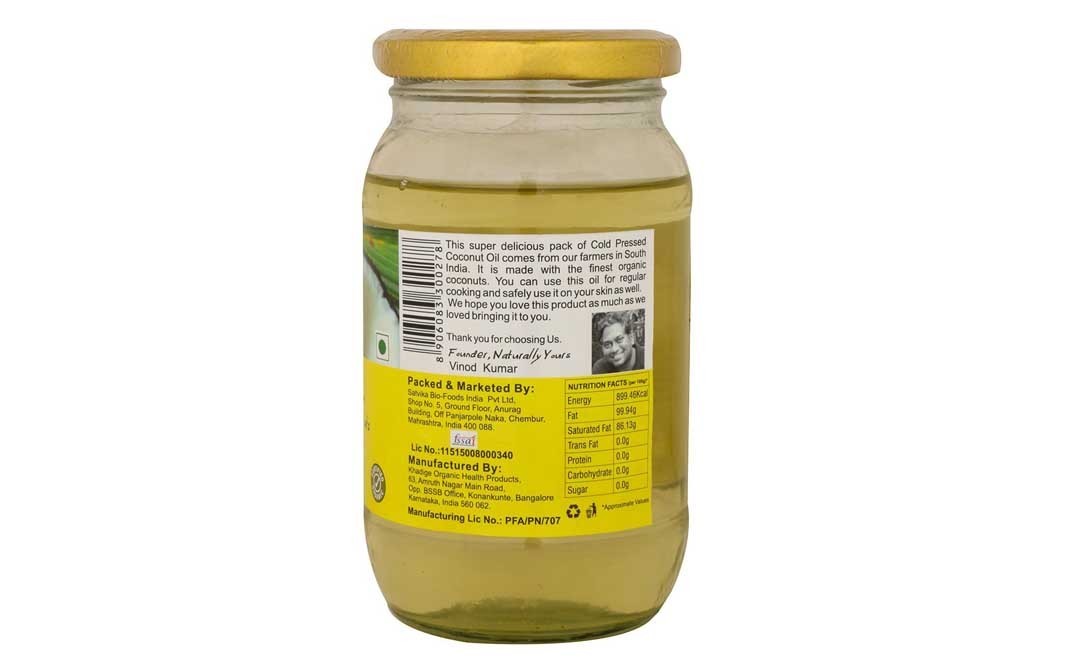 Naturally yours Coconut Oil    Glass Jar  350 millilitre